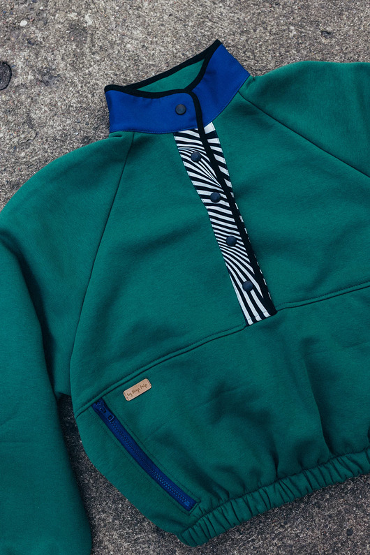 bluza bez kaptura damska Bluza damska oversize MENTOS zielony
