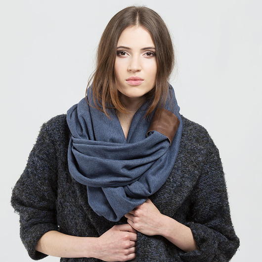 Ciepła Tuba Komin DRESOWY z zapinką Granatowy CADOaccessories