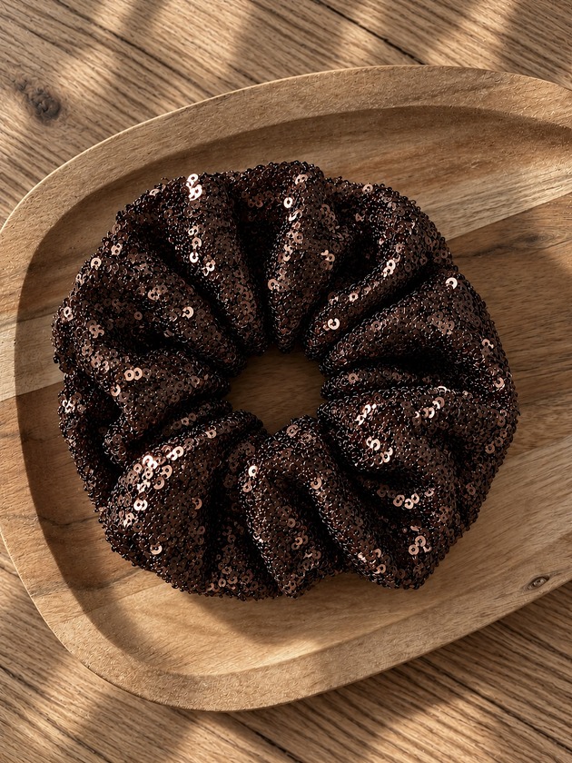 gumki do włosów Time to Shine - choco / scrunchie zero waste