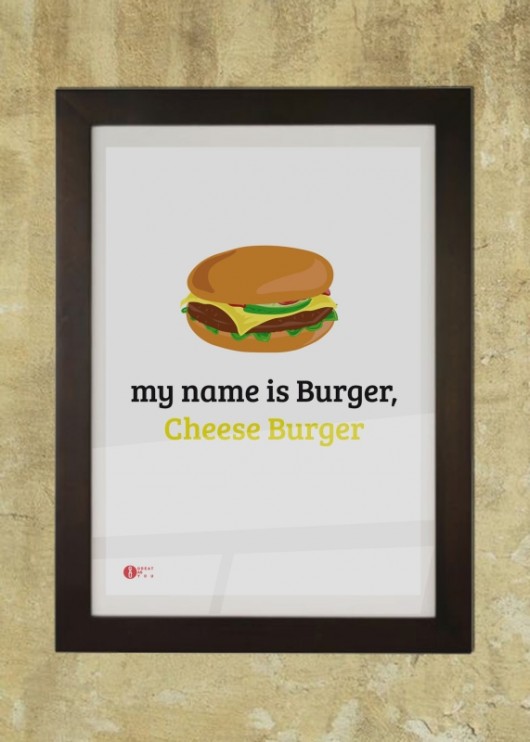 My name is Burger, Cheese Burger PLAKAT 50x70 GAU great as You