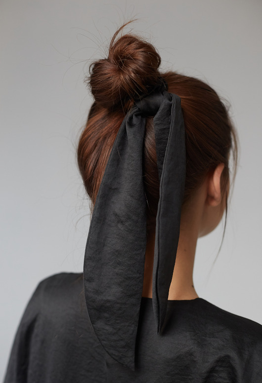 HAIR TIE GUMKA DO WŁOSÓW - BOW N1 BLACK NEATNESS