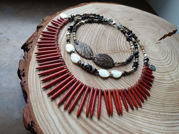 naszyjniki - inne Plemienny naszyjnik boho - MOC