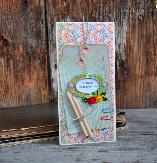kartki scrapbooking Dla nauczyciela
