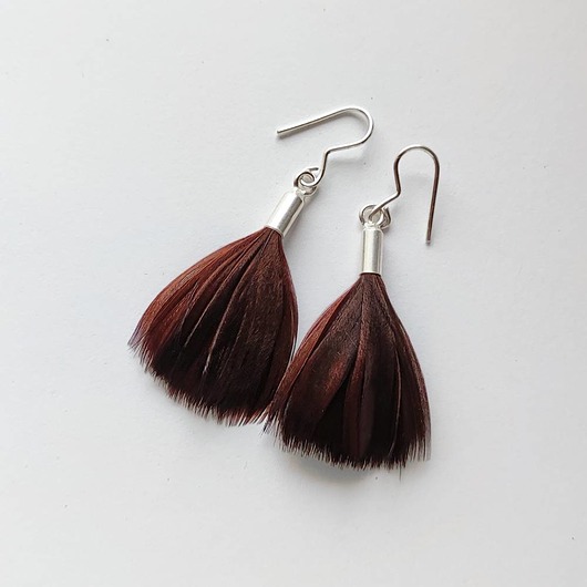 kolczyki z piórami PIÓRKO kolczyki