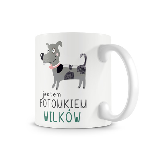 kubek. jestem potomkiem wilków Love Life and Forest