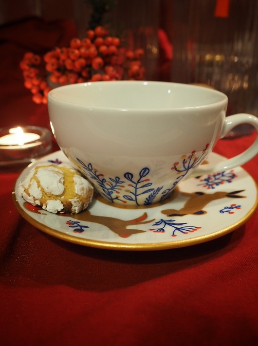 filiżanki Świąteczna filiżanka ze spodkiem ZIMA