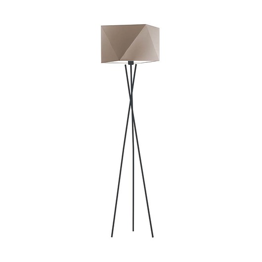 lampy podłogowe Czarna lampa stojąca do salonu na 3 nogach DAKAR