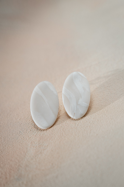 kolczyki z masy plastycznej Kolczyki sztyfty BRIDAL