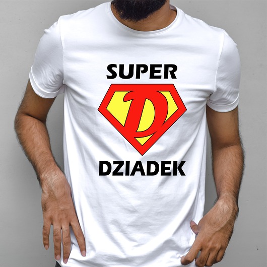 t-shirty męskie Koszulka  z nadrukiem Super dziadek