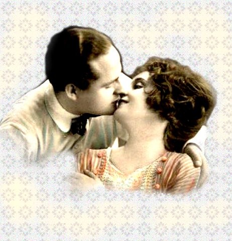 Foto retro ,, pocałunek&quot; belotka