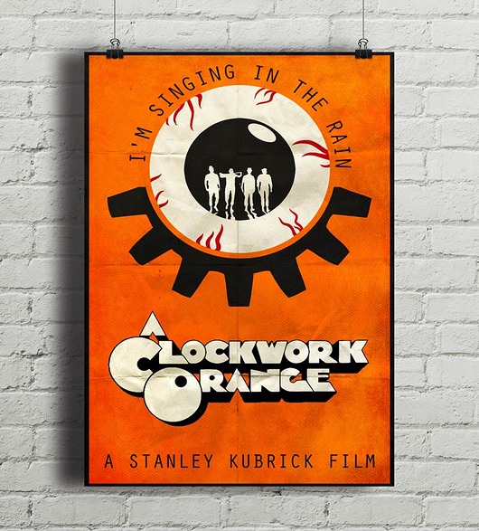 Mechaniczna Pomarańcza - plakat minimalmill