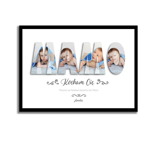 plakaty Plakat dla Mamy na Dzień Matki z życzeniami, personalizowany, na urodziny