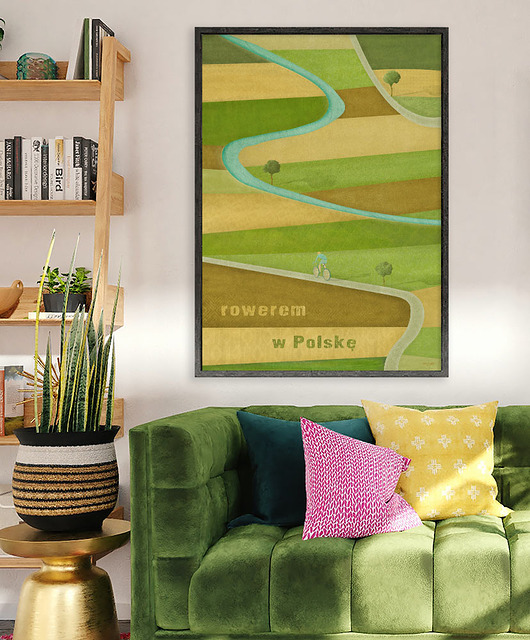 plakaty Plakat Rowerem w Polskę