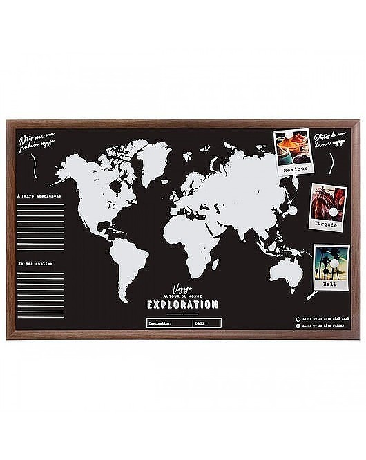 dodatki - różne Tablica Magnetyczna Mapa Świata Ozdoba Ścienna