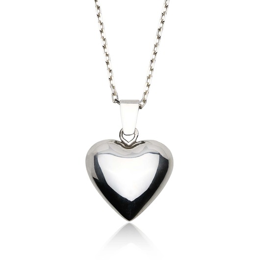 srebrne naszyjniki Naszyjnik srebrny 925 serce na łańcuszku typu ankier