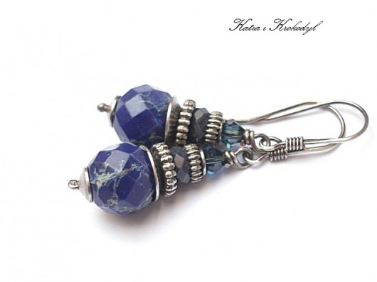 Royal blue -kolczyki  Katia i krokodyl