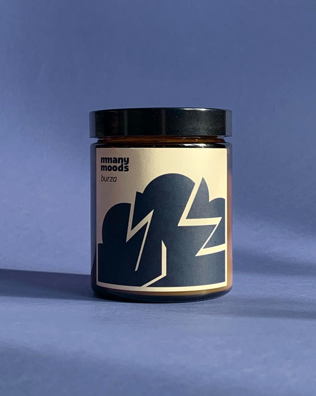 świece zapachowe BURZA - świeca sojowa z drewnianym knotem (150g)
