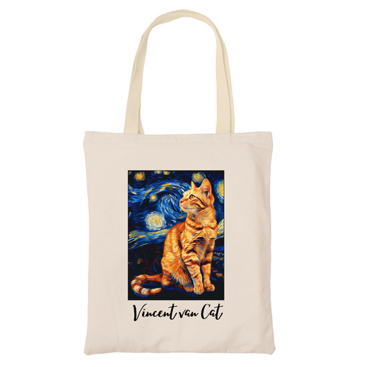 torby na zakupy Torba kot Van Gogh sztuka kociara