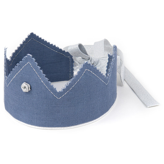 przebrania dla dzieci Korona PN Denim z różyczką ze srebrną wstążką
