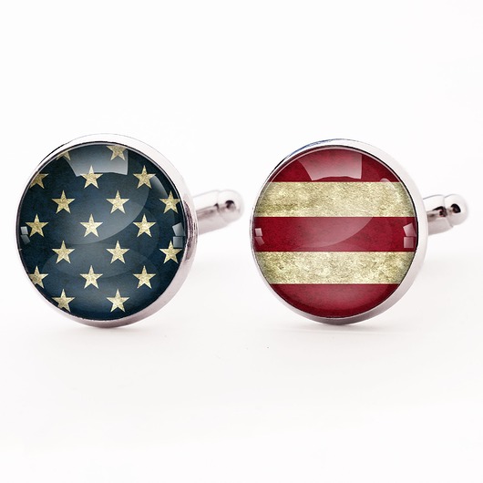 spinki do mankietów Flaga USA - spinki do mankietów - 0132