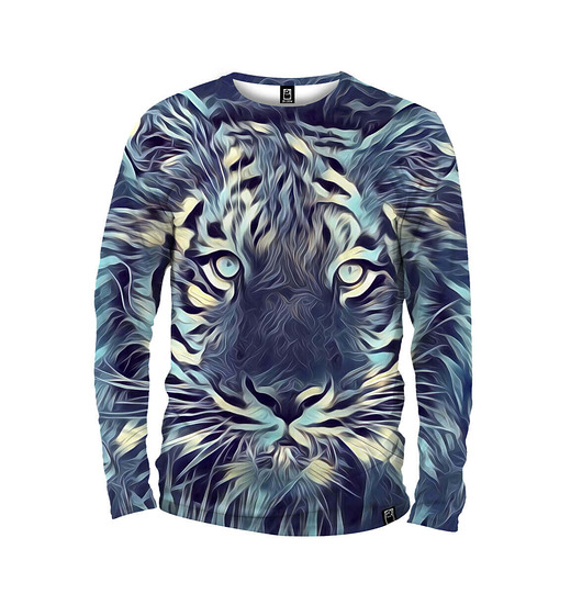 bluzy męskie Koszulka Longsleeve Męska DR.CROW Tiger Art