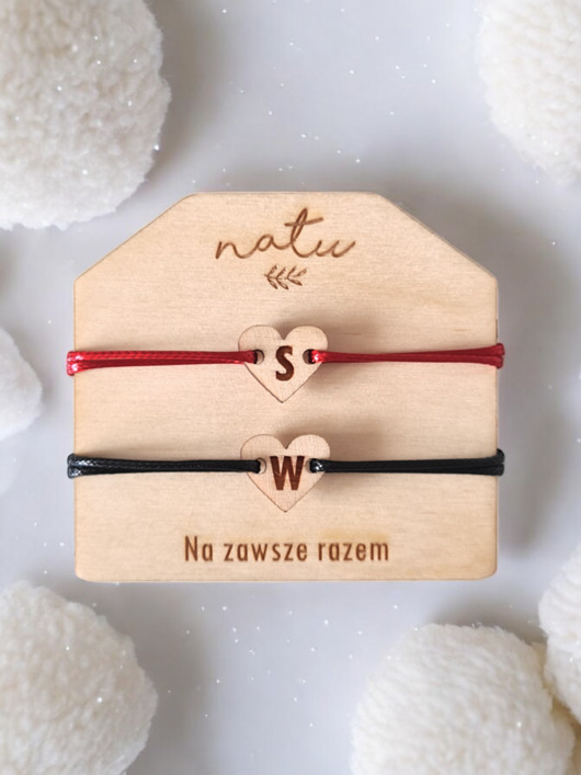 Zestaw bransoletek- literka w sercu DZIEŃ KOBIET Natu Artwork