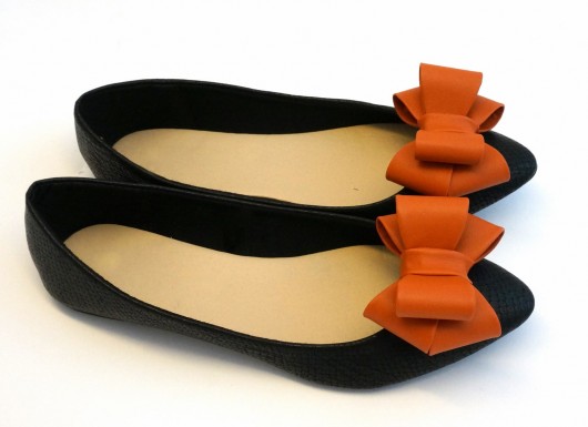 Klipsy do butów- Kokardki 3D Orange Coquet