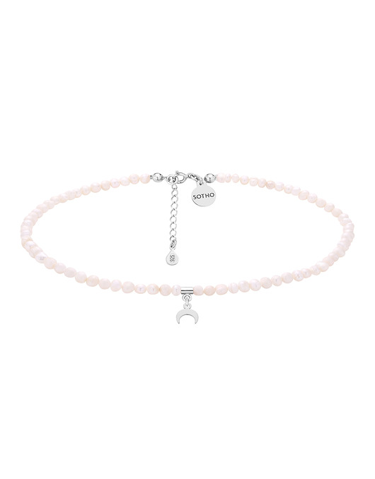 chokery Srebrny choker z pereł naturalnych