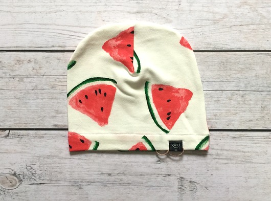 Cienka czapka z dresówki  KG Handmade
