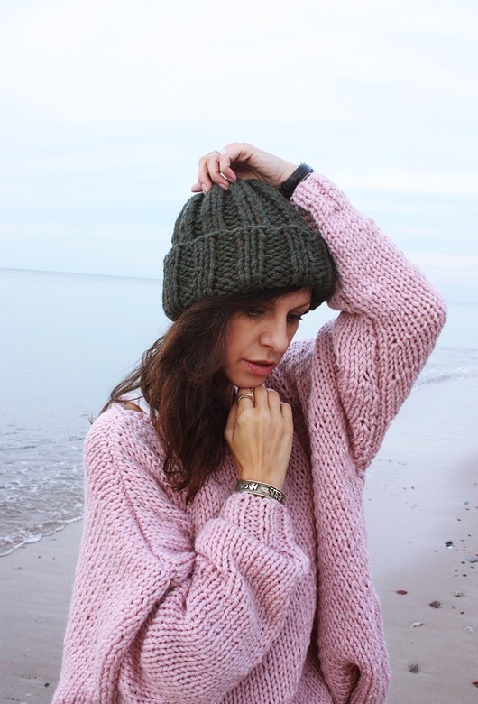 czapki damskie Czapka  beanie wełna peruwiańska alpaka zieleń