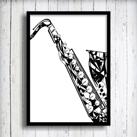 saksofon 50x70 cm Be ART