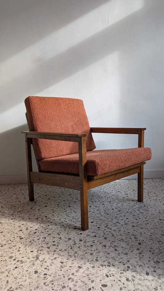 fotele Fotel klubowy PRL, boucle