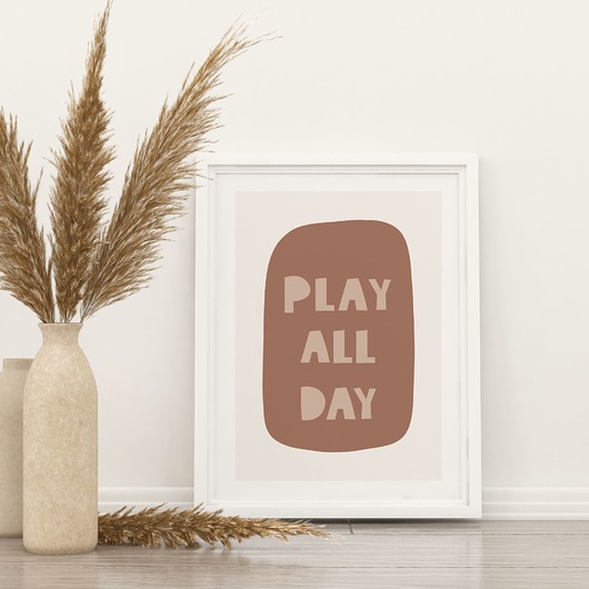obrazy i plakaty do pokoju dziecięcego Plakat Play All Day P30