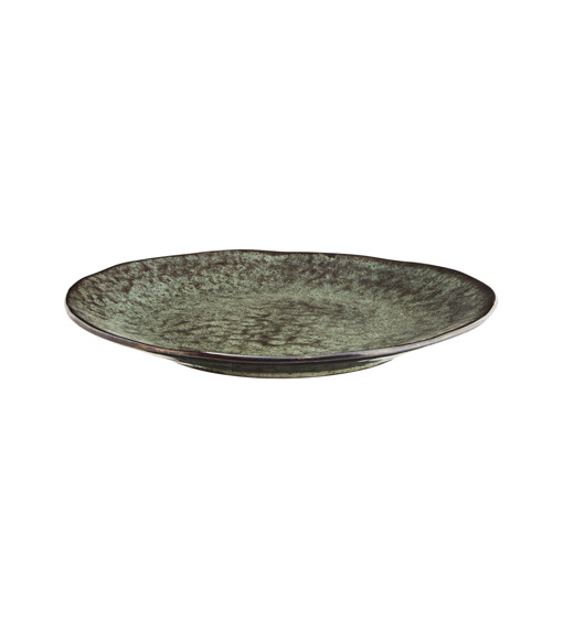 patery i talerze Talerz obiadowy Grey kamionka ciemnozielony 27cm