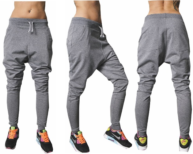 szare bawełniane damskie baggy pumpy Ablush