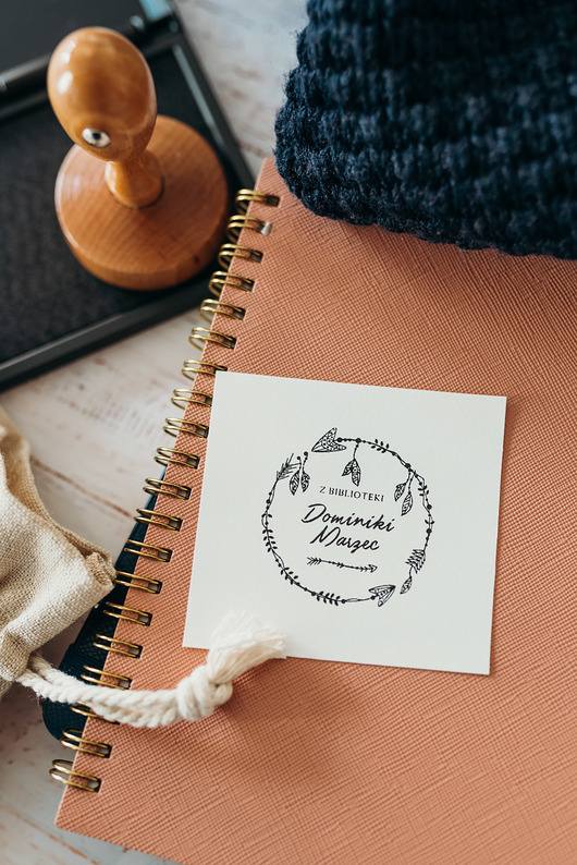 Stempel Ex Libris "Wianek Boho" - Zestaw ANABU fajna pracownia