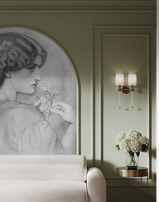 tapety i naklejki ścienne Tapeta/ reprodukcja - Liść róży - Dante Gabriel Rossetti