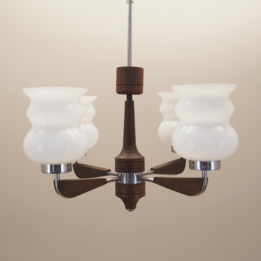 lampy wiszące Żyrandol drewniany, duński design, lata 70, produkcja: Dania