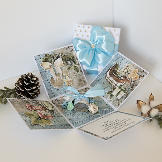 kartki świąteczne Świąteczne pudełeczko na prezent box na pieniądze