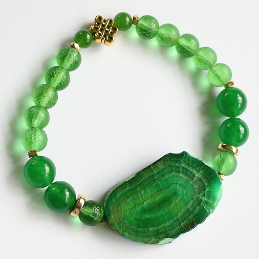 bransoletki z kamieni naturalnych Mołdawit agat jadeit