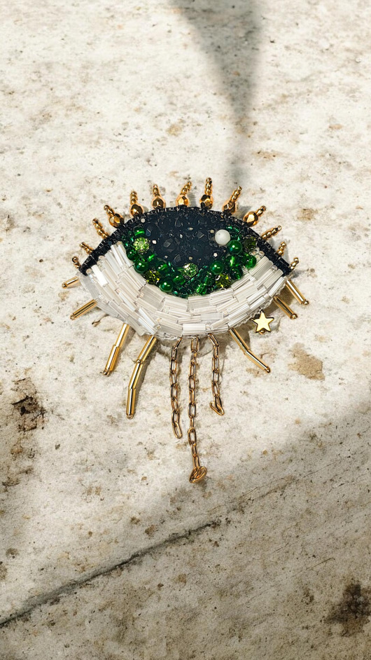 broszki Wyjątkowa broszka OKO  handmade rękodzieło unikat