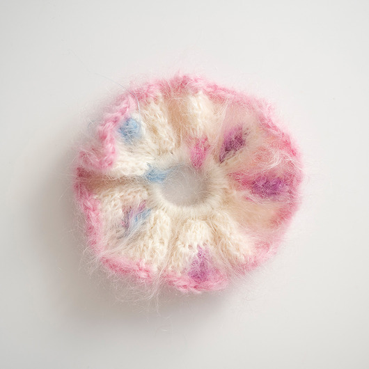 gumki do włosów Scrunchie pink pastel