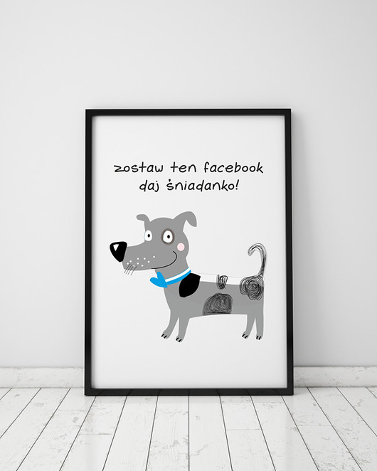 plakat. zostaw ten facebook... (format A3) Love Life and Forest