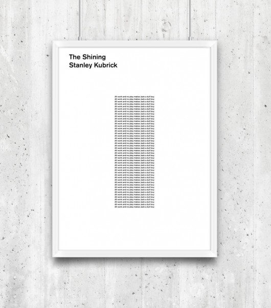 The Shining - plakat typograficzny minimalmill