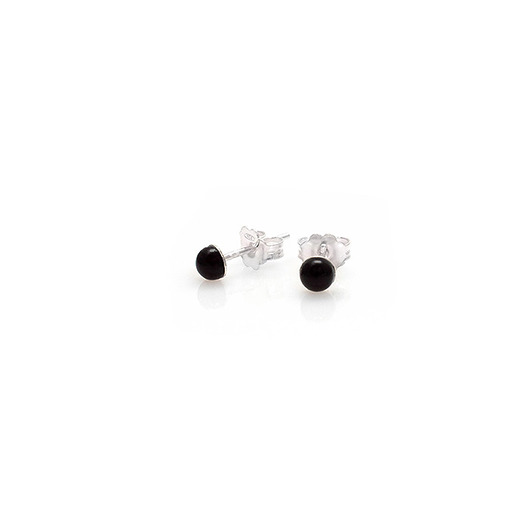 kolczyki srebrne Kolczyki sztyfty onyks 3mm  srebro 925