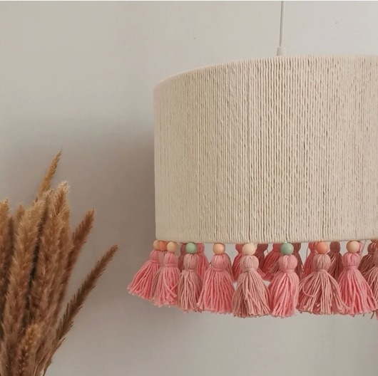 lampy do pokoju dziecka Lampa wisząca do pokoju dziecięcego, chwosty, koraliki