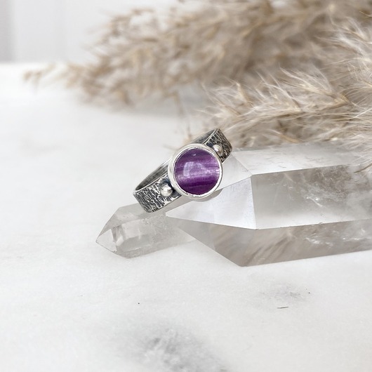 pierścionki srebrne Pierścionek Surowy fluoryt