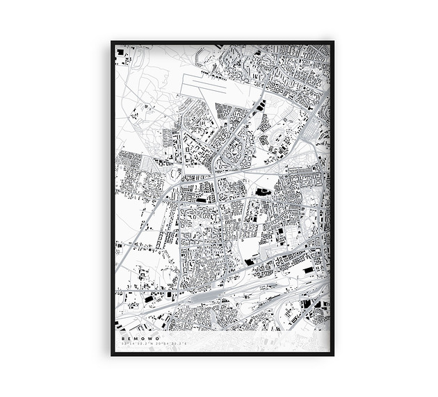 plakaty Plakat Bemowo - mapa dzielnicy Warszawy