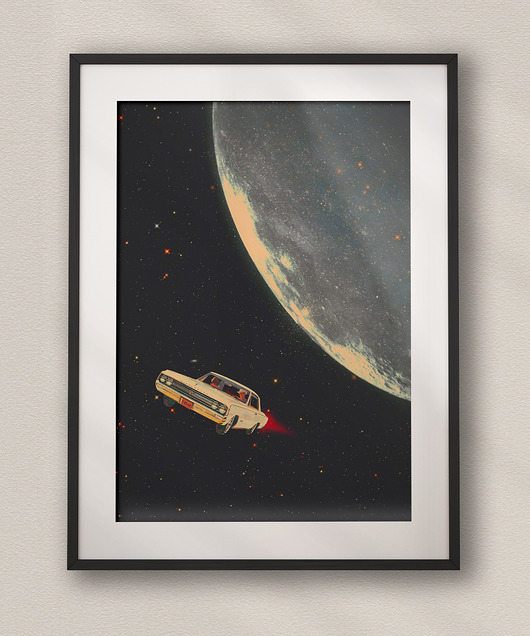 plakaty Plakat Moon Ride - Kolaż Fine Art