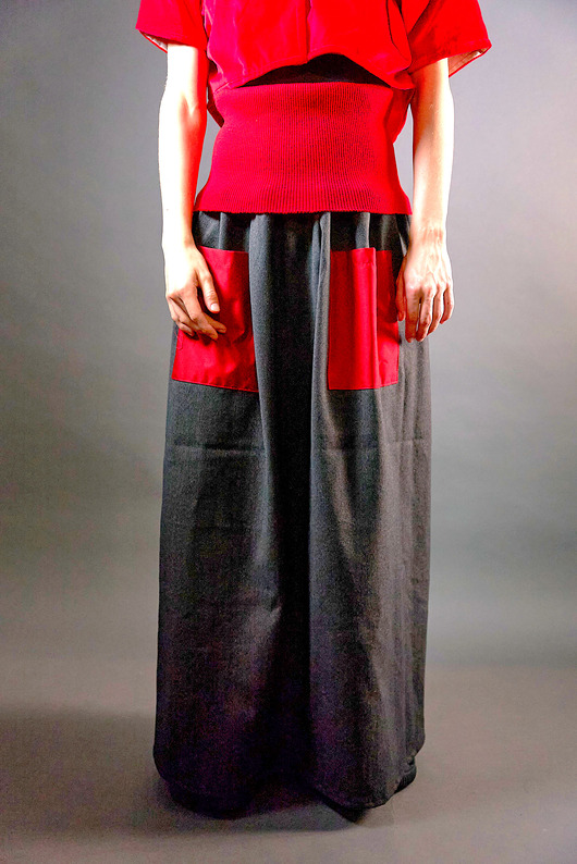 spódnice maxi Spódnica - sukienka z bawełnianego tweedu ze ściągaczem